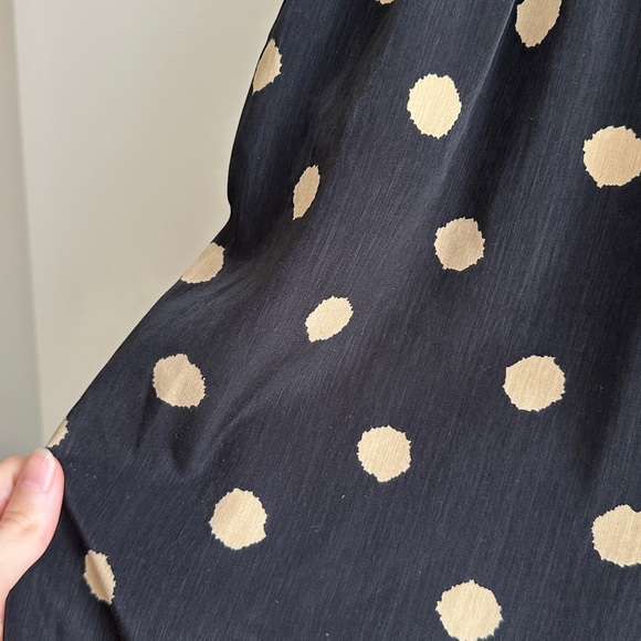 Grace & Mila Gold and Black Polka Dot Button Down Shirt, Size Small - Picture 16 of 16